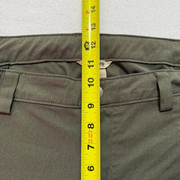 Duluth Trading Women's Stretch Zip Mid Rise Pockets Green Hiking Pants Size 18W - Picture 7 of 9